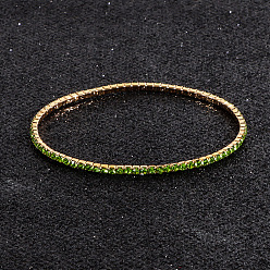 Оливин Сплав горный хрусталь чашечные браслеты цепи для женщин, оливина, внутренний диаметр: 3-1/8 дюйм (8 см)