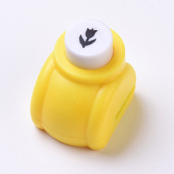 Случайный Цвет Пластиковые наборы для пунша для скрапбукинга и бумажных промыслов, бумажные формочек, цветок, случайный один цвет или случайный смешанный цвет, 33x26x32 мм