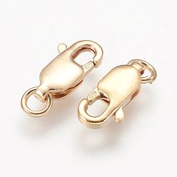 Real Gold Filled Yellow Gold Filled Lobster Claw Clasps, 1/20 14K Gold Filled, Cadmium Free & Nickel Free & Lead Free, 10x4x2mm, Hole: 2mm