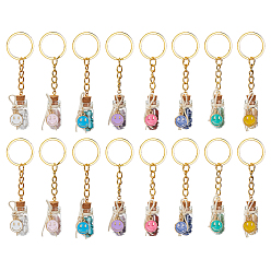 (52) Непрозрачная лаванда 16 шт. 8 стили брелоки из железного сплава с эмалью, с драгоценными камнями и стеклом, бутылка желаний со счастливым лицом, золотые, разноцветные, 89 мм, 2 шт / стиль