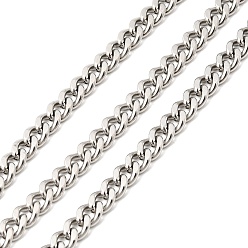 Нержавеющая Сталь Цвет 201 кабельные цепи из нержавеющей стали, несварные, с катушкой, цвет нержавеющей стали, 7x5x2 мм