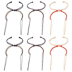 (52) Непрозрачная лаванда 12шт 3 цвета плетеный нейлоновый шнур изготовление браслета, разноцветные, 17-5/8 дюйм (44.9 см) ~ 23-3/4 дюйм (60.2 см), 4 шт / цвет