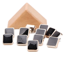 Квадрат Кнопки смолы хвостовиком, Эмалированные пуговицы для швейных поделок своими руками, квадратный, 10~20 мм