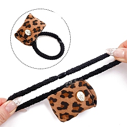 Верблюжий Эластичные аксессуары для волос из полиэстера, с шлепками-браслетами, для девочек или женщин, резинка для волос / резинки для волос, леопардовым принтом, верблюжие, 82 мм, внутренний диаметр: 44 мм