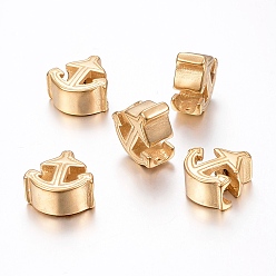 Золотой 304 из нержавеющей стали европейские шарики, бусины с большим отверстием, якорь, золотые, 14x14x6.5 мм, отверстие : 5 мм