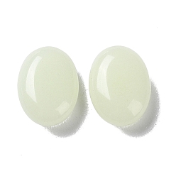 Лимонный шифон Синтетический светящийся камень, плоский овальный пальмовый камень, Светящийся в темноте карманный пальмовый камень для балансировки Рейки, лимонный шифон, 13x9x4.5 мм