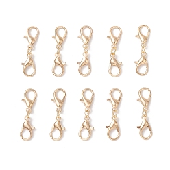 Золотой Карабин-лобстер из цинкового сплава, золотые, 25 мм, 10 шт / комплект