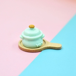 Аквамарин 10 шт. миниатюрные украшения для суповых горшков из смолы, аксессуары для домашнего кукольного домика с микро-ландшафтом, притворяясь опорными украшениями, аквамарин, 19x16x20 мм