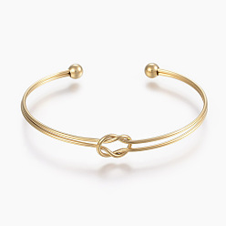 Золотой 304 из нержавеющей стали манжеты браслеты, золотые, 2-1/2 дюйм (65 мм) x 2 дюйм (50 мм)