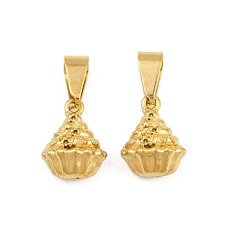 Real 20K Gold Plated 304 подвески из нержавеющей стали, чашка торт очарование, ионное покрытие (ip), реальный 20 k позолоченный, 13x10x8 мм, отверстие : 8x4 мм