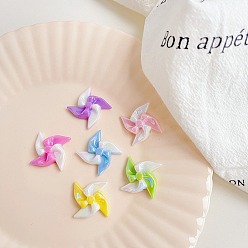 (52) Непрозрачная лаванда Непрозрачная акриловая бусина, ветряная мельница, разноцветные, 29.7x29.5x7.8 мм, отверстие : 2.5 мм