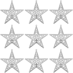 Платина 10шт. железные подвески, звезда, платина, 120x116x7.5 мм, отверстие : 3.5 мм