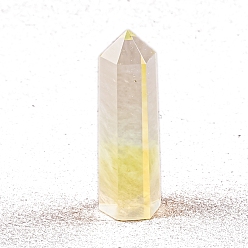 Gemstone Point tower синтетический драгоценный камень украшение для дома, исцеляющие каменные палочки, украшение для медитации и терапии Рейки чакры, шестиугольник, 70~80 мм