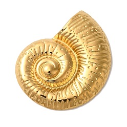 Золотой Ионное покрытие (ip) 304 подвески из нержавеющей стали, спиральная оболочка, золотые, 44x34x5 мм