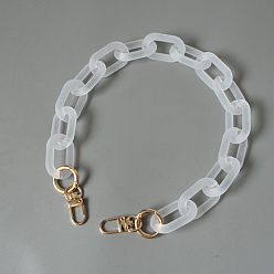 Прозрачный Резиновые ручки, с застежкой железа, для замены ремней для мешков, золотой свет, прозрачные, 45 см