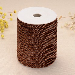 Saddle Brown Twisted Nylon Thread, Saddle Brown, 5mm, about 18~19yards/roll(16.4m~17.3m/roll)