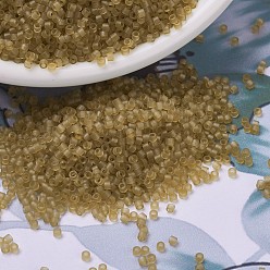 (DB0771) Окрашенный Полу-матовый прозрачный Шафран Полуматовый Бусины miyuki delica, цилиндр, японский бисер, 11/0, (db 0771) окрашенный полуобледеневший прозрачный шафран, 1.3x1.6 мм, отверстия: 0.8 мм, около 10000 шт / мешок, 50 г / мешок