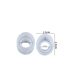 Белый Силиконовые формы для колец овальной формы, формы для литья смолы, для уф-смолы, изготовление ювелирных изделий из эпоксидной смолы, белые, 29x25x13 мм, Кольцо: 20 mm в диаметре, 17 мм внутренним диаметром