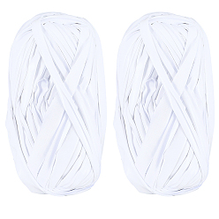 Белый Полиэфирная лента, плоский, белые, 3/4 дюйм (19 мм), около 30.62 ярдов (28 м) / моток