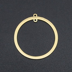 Chapado en Oro Real 18K 201 enlaces de acero inoxidable, para la toma de pendiente, anillo, Corte con laser, real 18 k chapado en oro, 31.5x30x1 mm, agujero: 1.2 mm