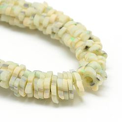 Бежевый Нити из полимерных глин, цветок, бежевые, 4~6x4~6x1~1.5 мм, отверстие : 2 мм, около 313~350 шт / нитка, 15.35 дюйм ~ 16.14 дюйм