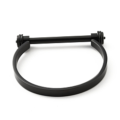 Electrophoresis Black 304 браслет с d-образным стержнем из нержавеющей стали, браслет в форме подковы для мужчин и женщин, электрофорез черный, внутренний диаметр: 2-1/8x2-1/2 дюйм (5.5x6.2 см)