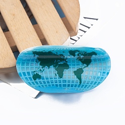 Темно-Голубой Заколки для волос из пвх, аксессуары для волос для женщин и девочек, глубокое синее небо, 76x42x41 мм