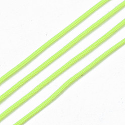 Зелено-Желтый Полиэфирные шнуры, зеленый желтый, 0.5~0.6 мм, около 131.23~142.16 ярдов (120~130 м) / рулон