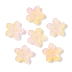 Фора Прозрачная аэрозольная краска стеклянные шарики, цветок, оранжевые, 15.5x16x3.5 мм, отверстие : 1.8 мм