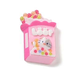 Pink Конфеты из непрозрачной смолы декодируют кабошоны, имитация еды, розовые, 31x22x8 мм