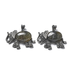 Ляпис-Лазурь Натуральный кулон из лазурита, с латунной фурнитурой , без свинца и без кадмия, слон, 22.5x33.5x7.5 мм, отверстие : 5.5x4.5 мм