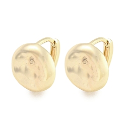 Настоящее золото 18K Латунные серьги обруча, для женщин, плоско-круглые, реальный 18 k позолоченный, 10 мм