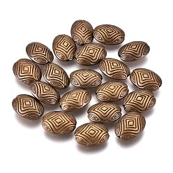 Antique Bronze CCB Plastic Beads, Oval, Antique Bronze, 17x12.8x7.3mm, Hole: 1.6mm