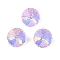 Лиловый Кабошоны из стекла, граненые, конус, сирень, 10x5 мм, 45 шт / комплект