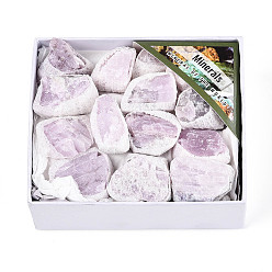 Кунсайт Украшения из натурального кунцита, товары для украшения дома, самородки, с бумажной коробкой, 22~43x14~37x9~27 мм