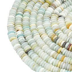 Flower Amazonite 1 нити из матовых бусин из натурального цветка амазонита, рондель, 6x2 мм, отверстие : 1 мм, около 195~198 шт / нитка, 15.35~15.55 дюйм (39~39.5 см)