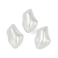 Белый Стеклянные профилированные жемчужные бусины, жемчужные, самородки, белые, 22.5~23x14~14.5x12 мм, отверстие : 1.2 мм