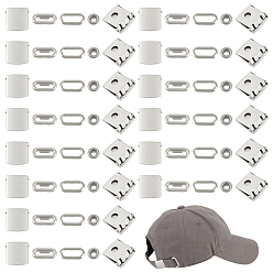 Платина 40комплекты железных бейсболок, пряжек, ремней и зажимов, пряжка для шляпы с ушком, регулируемые пряжки для лямок рюкзака, платина, 21x21x7 мм