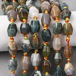 (RRHB277) Кристалл на подкладке из медово-бежевого цвета Природного индийского агата бисер нитей, двухконусные, граненые, 13~15.5x11~12 мм, отверстие : 1.8 мм, около 20~21 шт / нитка, 14.76~15.43'' (37.5~39.2 см)