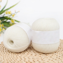 Белый Кашемировая пряжа для вязания, для одежды шарфы свитера шали шапки, белые, 50г/моток