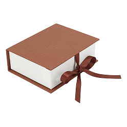 Saddle Brown Paper Box, for Wax Seal Stamp Tools, Rectangle, Saddle Brown, 118x96x42mm Thick,84x31mm And 95x33mm Inner Diameter