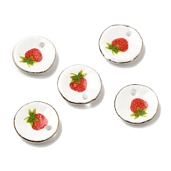 Красный Фарфора ручной работы подвески, пластинчатые амулеты, красные, 17x4 мм, отверстие : 1.6 мм