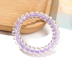 Лиловый Пластиковые резинки для волос, для девочек или женщин, резинка для волос / резинки для волос, сирень, 55x10 мм