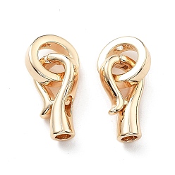 Настоящее золото 18K Латунь раз по сравнению с застежками, без кадмия, без никеля и без свинца, крюк, реальный 18 k позолоченный, 15.5x7.5x4.5 мм