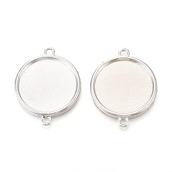 Античное Серебро Тибетский стиль сплав плоский круглый соединитель кабошон оправы, без кадмия и без свинца, античное серебро, лоток : 30 мм, 44x35x3 мм, отверстие : 3 мм, Около 93 шт / 1000 г