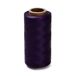 Индиго 260m вощеные полиэфирные шнуры, плоский, индиговые, 0.8x0.3 мм, около 284.34 ярдов (260 м) / рулон