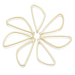 Matte Gold Color Alloy Pendants, Triangle, Matte Gold Color, 36x15x1.5mm, Hole: 1mm