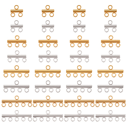 Золотой & Цвет Нержавеющей Стали 32шт 8 стиль 304 компоненты люстры из нержавеющей стали ссылки, золотые и нержавеющая сталь цвет, 9x10~25x2.5 мм, отверстие : 2 мм, 4 шт / стиль