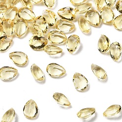 Цитрин Ограненные натуральные кабошоны с цитрином, назад назад, форма слезы, 4x3x2 мм