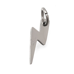 Нержавеющая Сталь Цвет 304 подвески из нержавеющей стали, ручная полировка, молния, цвет нержавеющей стали, 16x4.5 мм